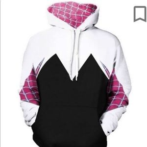 Spider-Man Gwen Cosplay Pullover Hoodie Medium